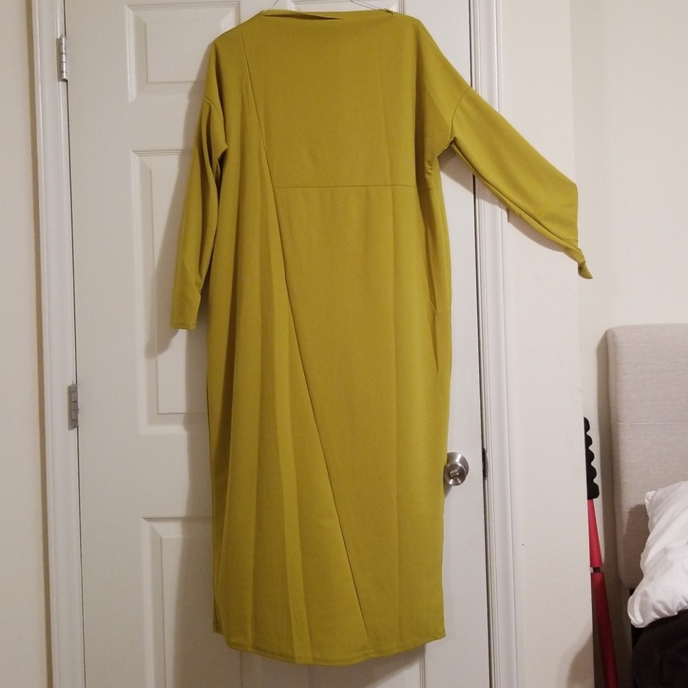 Lime olive dress